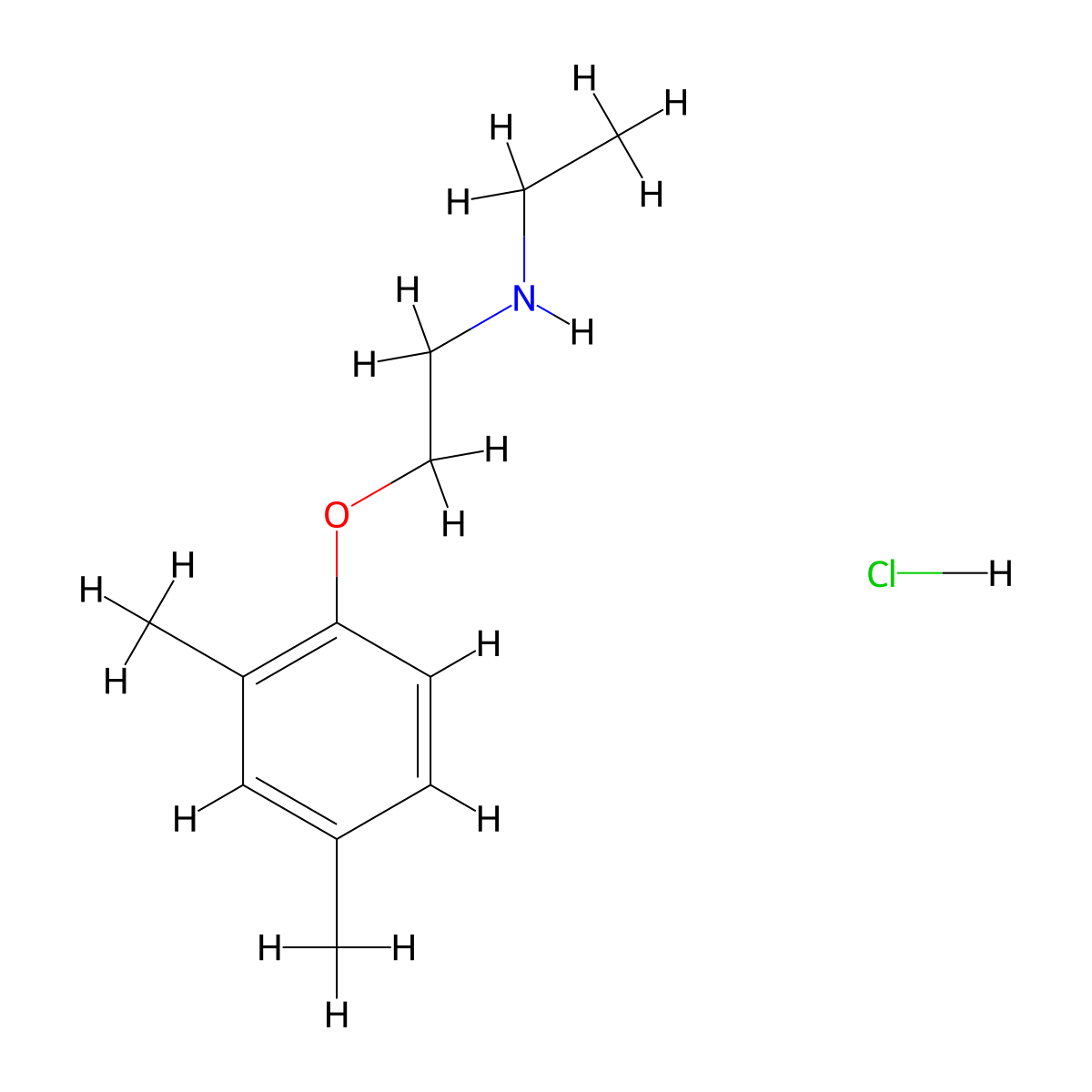 [2-(2,4-Dimethylphenoxy)ethyl]ethylamine hydrochloride molecular structure, CAS 1349717-40-3