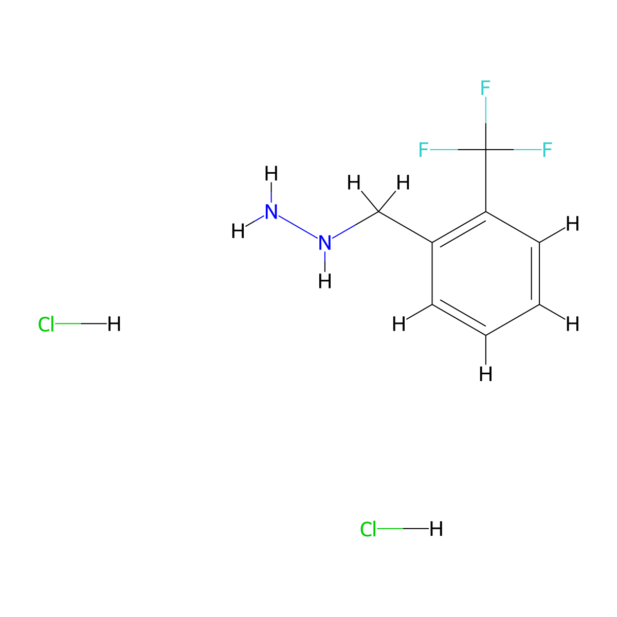 1-[2-(Trifluoromethyl)benzyl]hydrazine dihydrochloride molecular structure, CAS 1349717-46-9