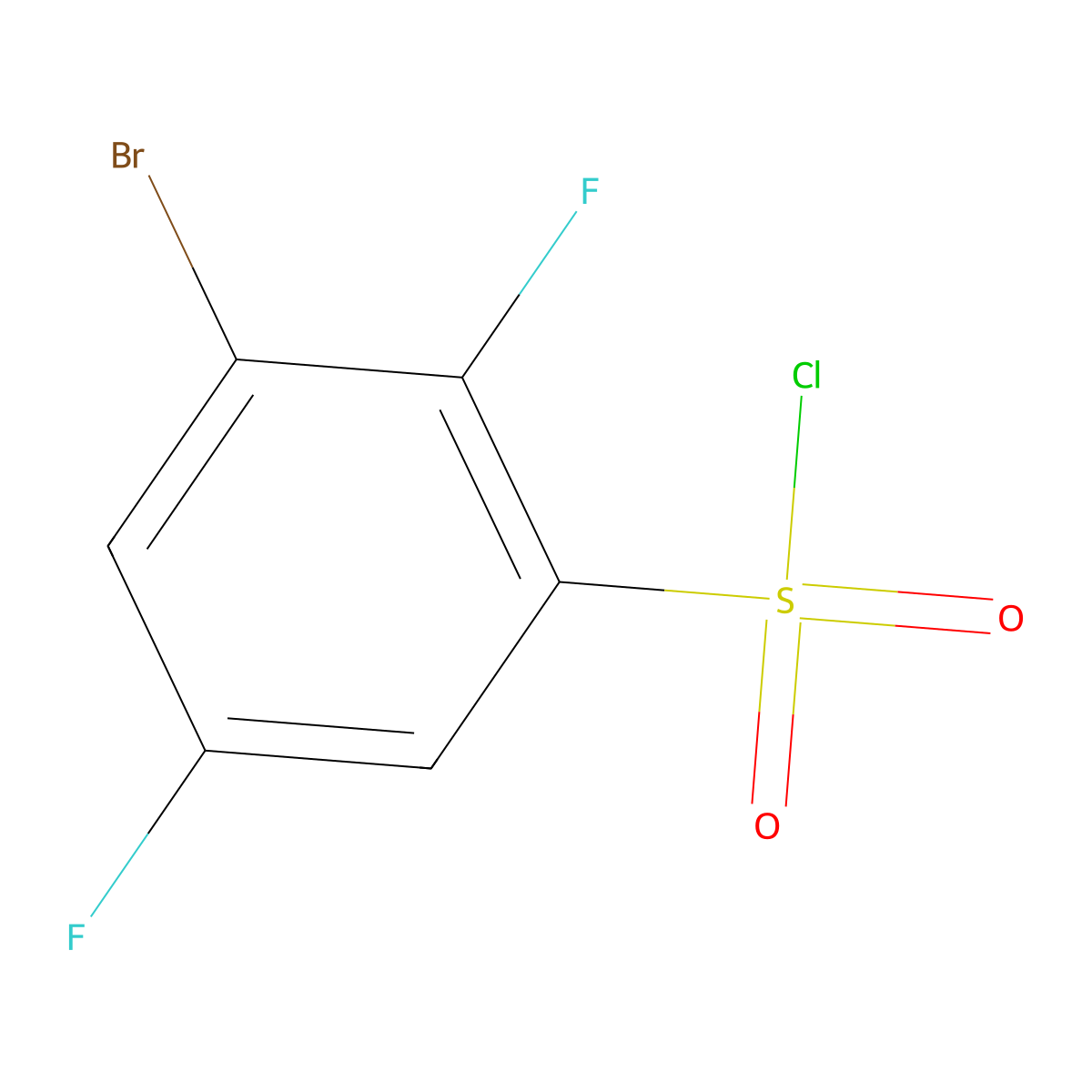 3-Bromo-2,5-difluorobenzenesulfonyl chloride molecular structure, CAS 1349717-49-2