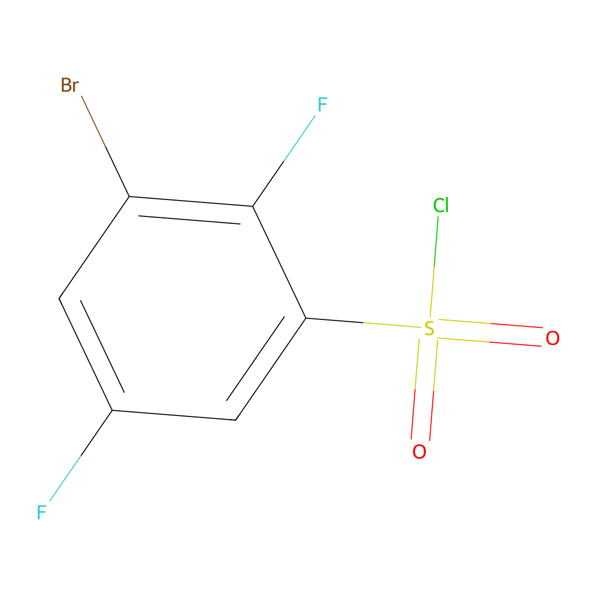 3-Bromo-2,5-difluorobenzenesulfonyl chloride molecular structure, CAS 1349717-49-2