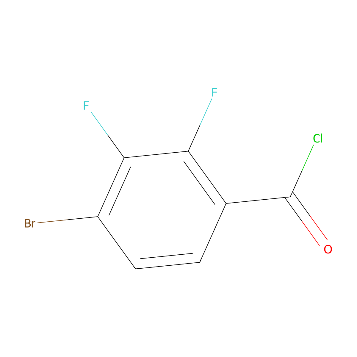 4-Bromo-2,3-difluorobenzoyl chloride molecular structure, CAS 1349717-52-7