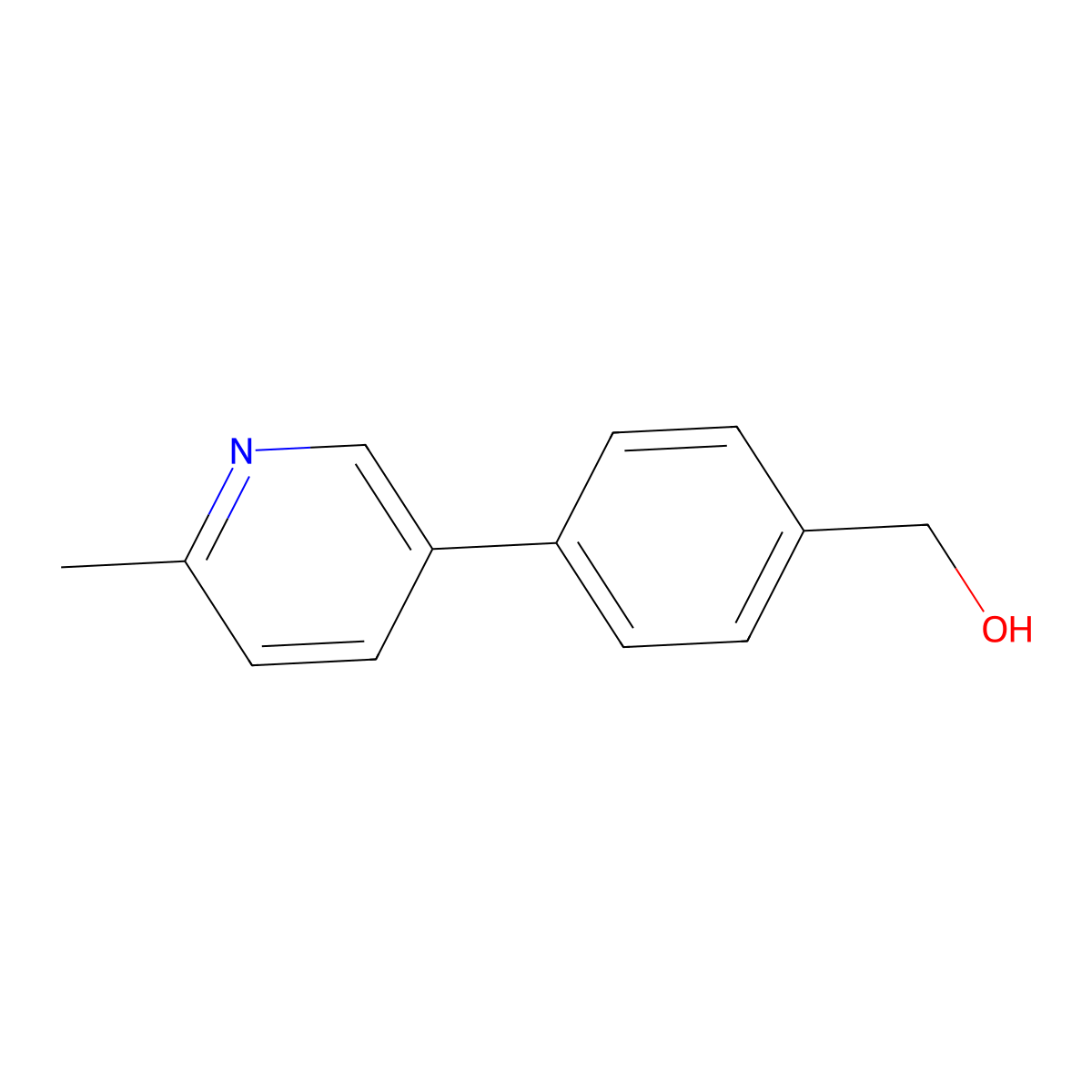 (4-(6-Methylpyridin-3-yl)phenyl)methanol molecular structure, CAS 1349717-54-9