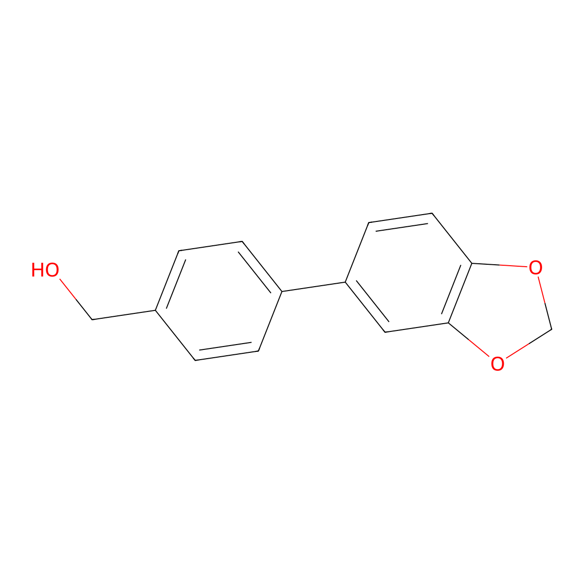 (4-(Benzo[d][1,3]dioxol-5-yl)phenyl)methanol molecular structure, CAS 1349717-55-0