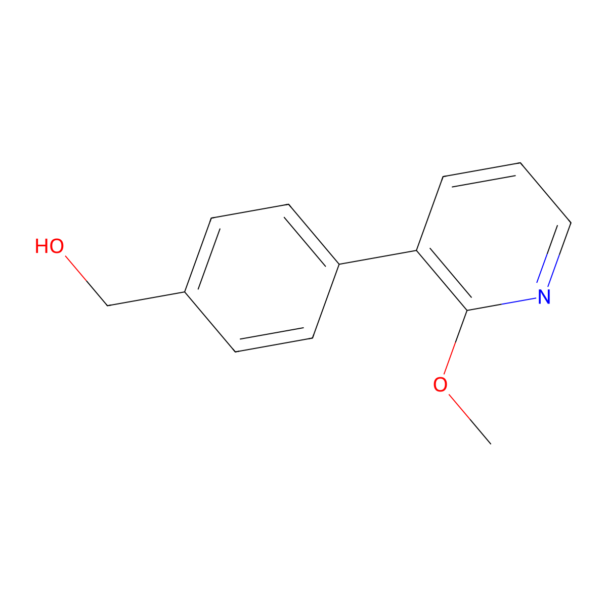 (4-(2-Methoxypyridin-3-yl)phenyl)methanol molecular structure, CAS 1349717-57-2
