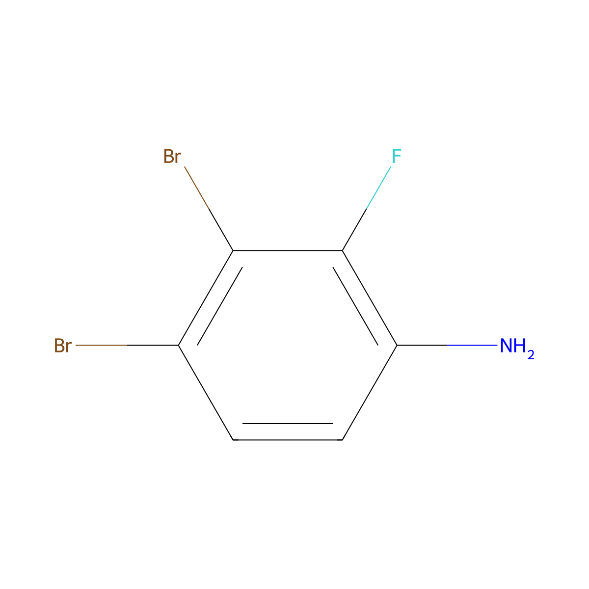 3,4-Dibromo-2-fluoroaniline molecular structure, CAS 1349717-58-3
