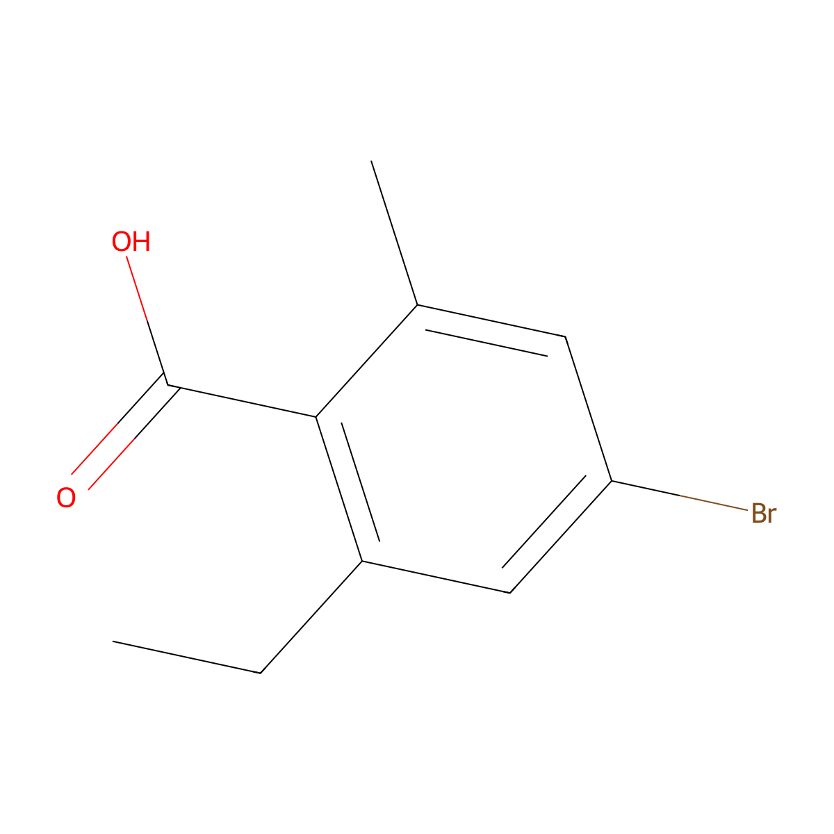 4-Bromo-2-ethyl-6-methylbenzoic acid molecular structure, CAS 1349717-59-4