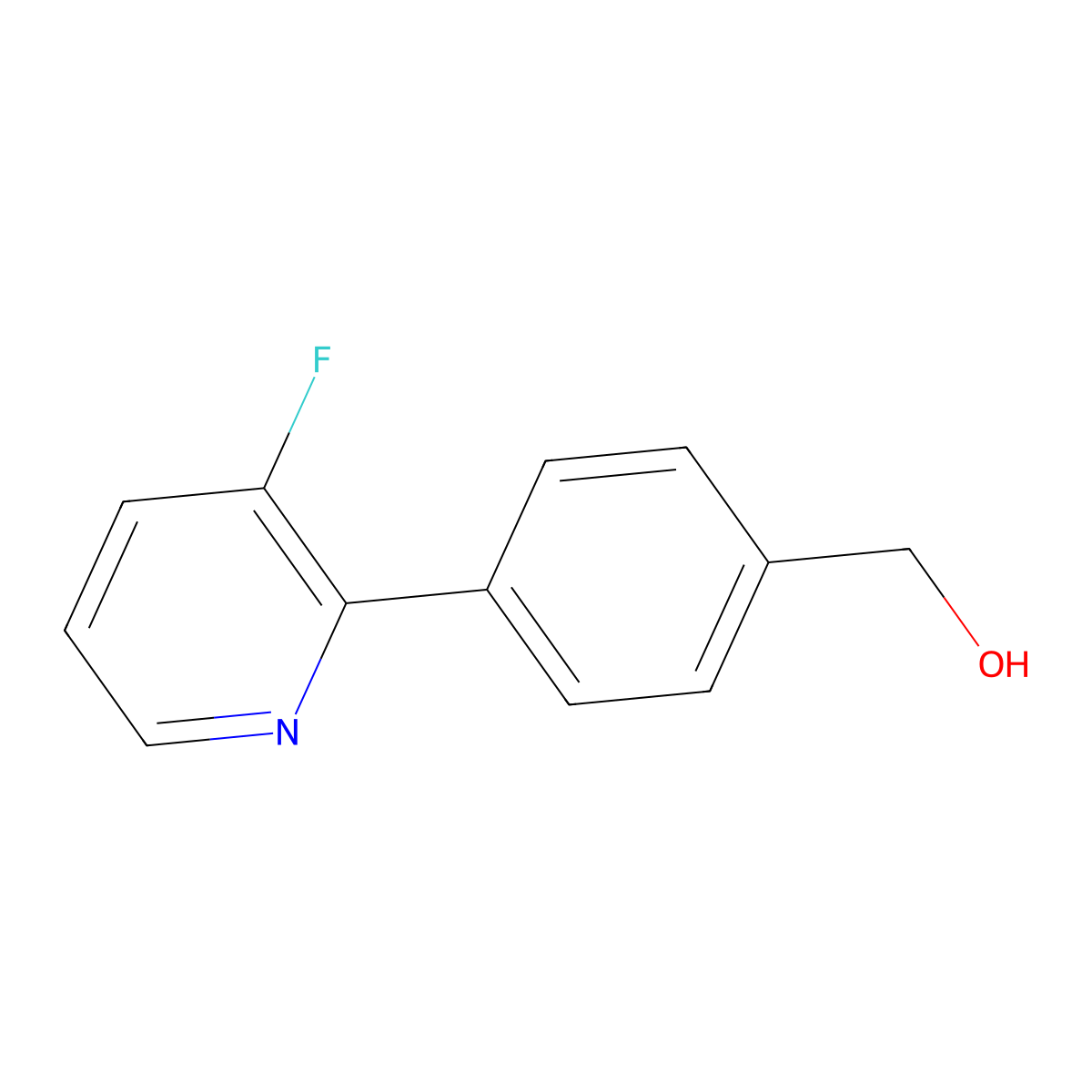 (4-(3-Fluoropyridin-2-yl)phenyl)methanol molecular structure, CAS 1349717-63-0