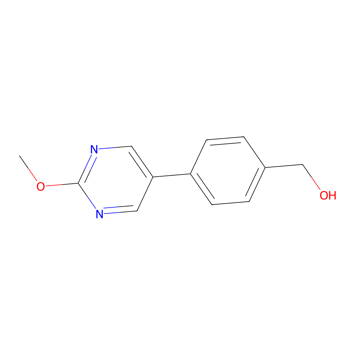 (4-(2-Methoxypyrimidin-5-yl)phenyl)methanol molecular structure, CAS 1349717-65-2