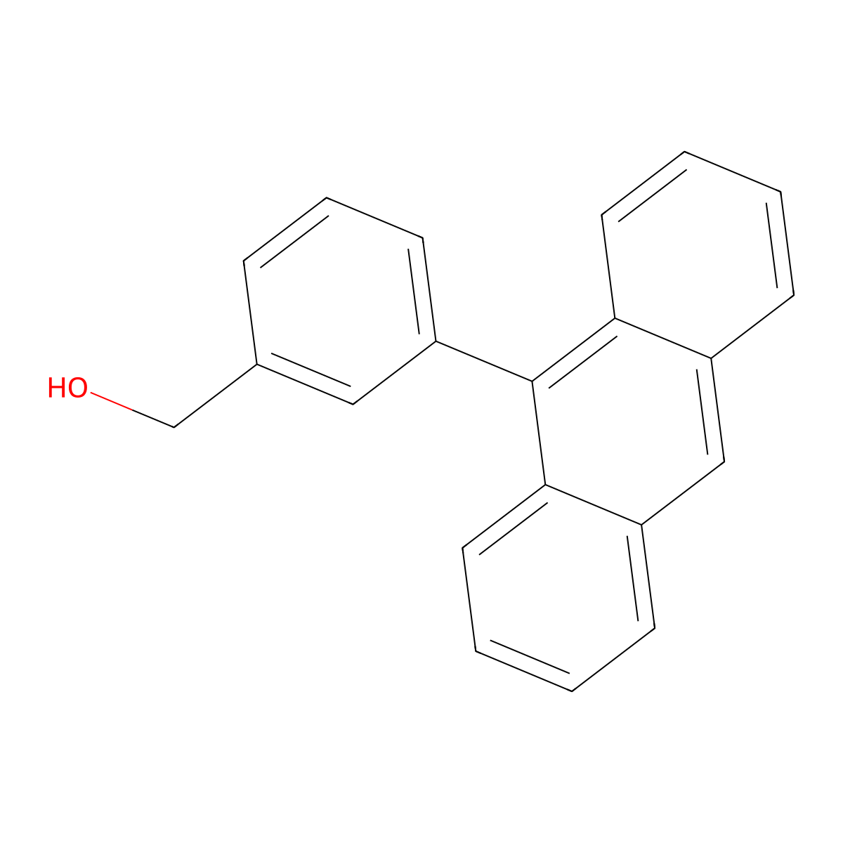 3-(Antracen-9-yl)benzyl alcohol molecular structure, CAS 1349717-68-5