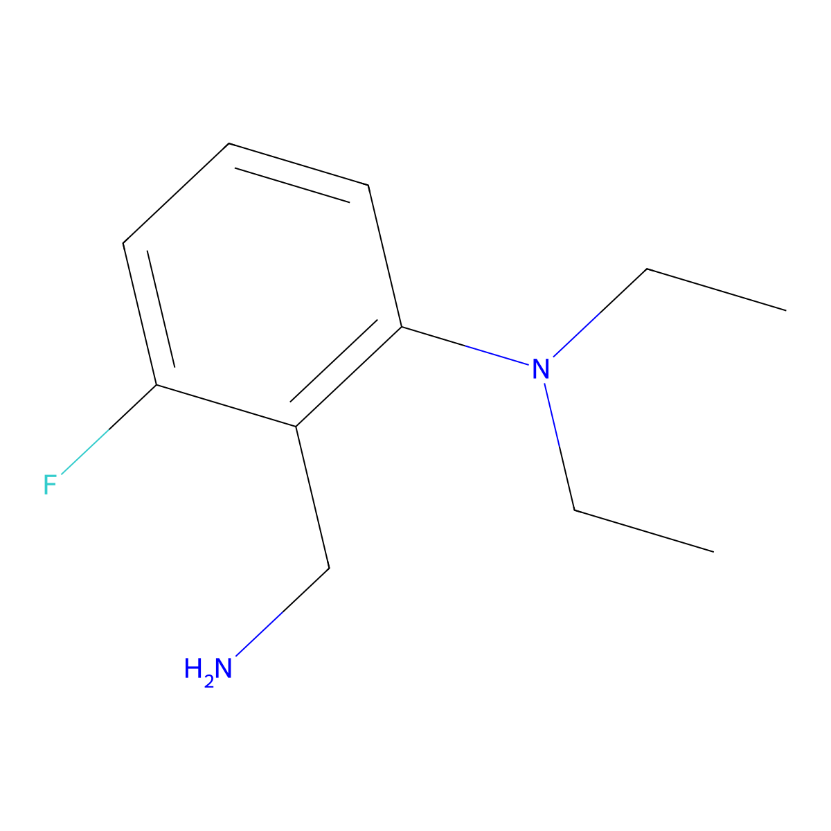 2-(aminomethyl)-N,N-diethyl-3-fluoroaniline molecular structure, CAS 1349717-70-9