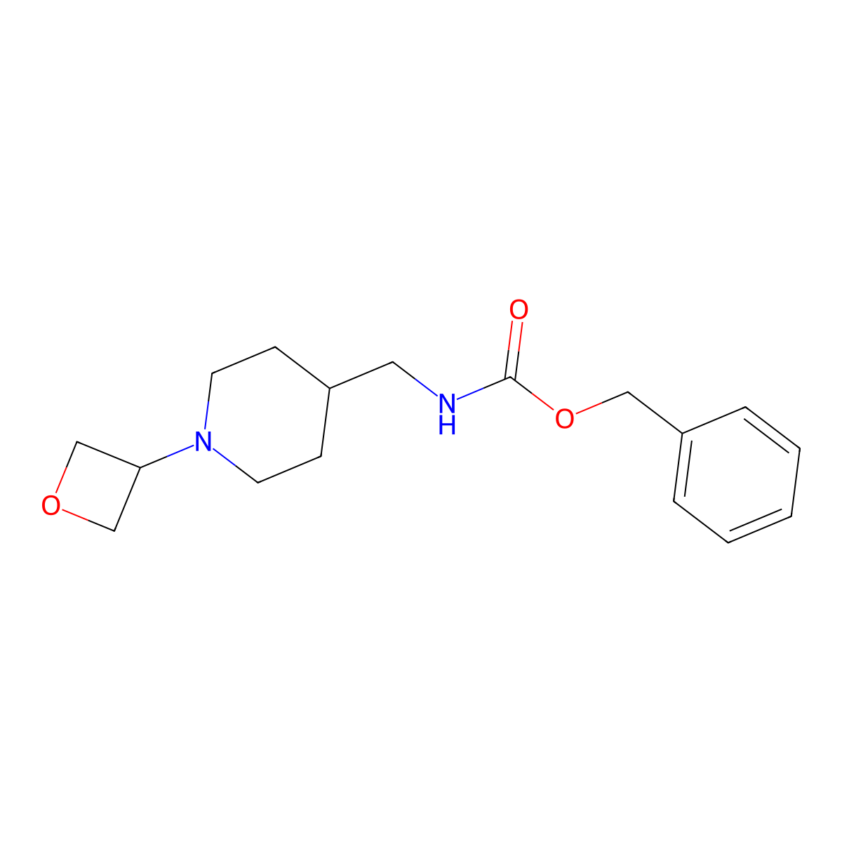 (1-Oxetan-3-yl-piperidin-4-ylmethyl)carbamic acid benzyl ester molecular structure, CAS 1349717-71-0