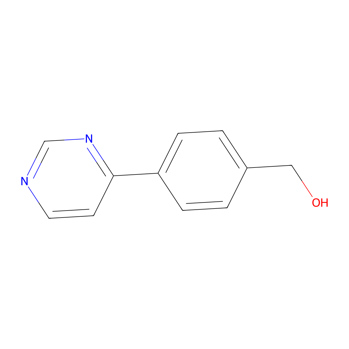 (4-(Pyrimidin-4-yl)phenyl)methanol molecular structure, CAS 1349717-72-1
