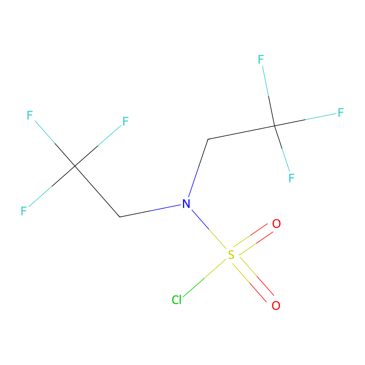 Bis-(2,2,2-trifluoro-ethyl)-sulfamoylchloride molecular structure, CAS 1349717-74-3