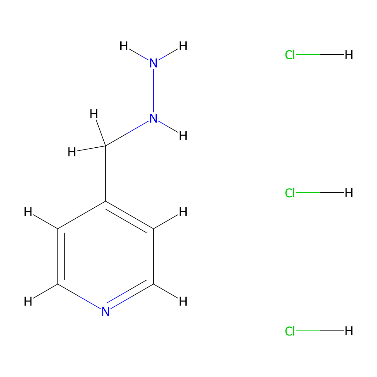 4-(Hydrazinylmethyl)pyridine trihydrochloride molecular structure, CAS 1349717-75-4