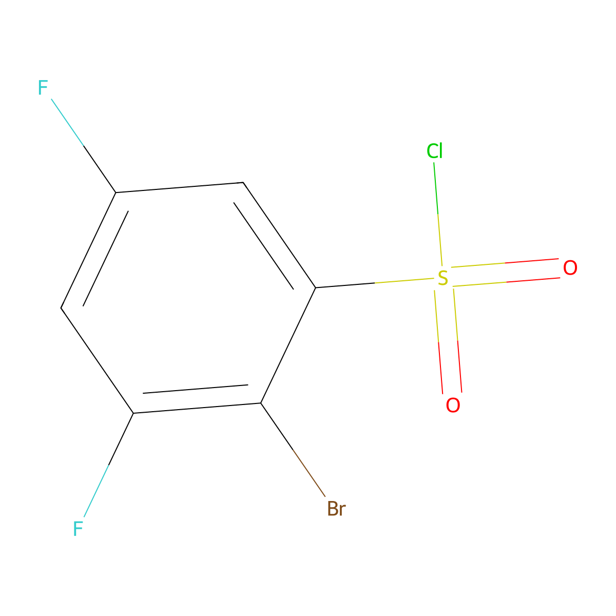 2-Bromo-3,5-difluorobenzenesulfonyl chloride molecular structure, CAS 1349717-79-8