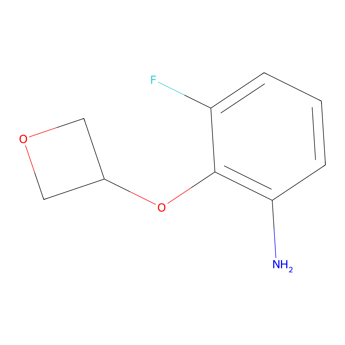 3-Fluoro-2-(oxetan-3-yloxy)aniline molecular structure, CAS 1349717-82-3