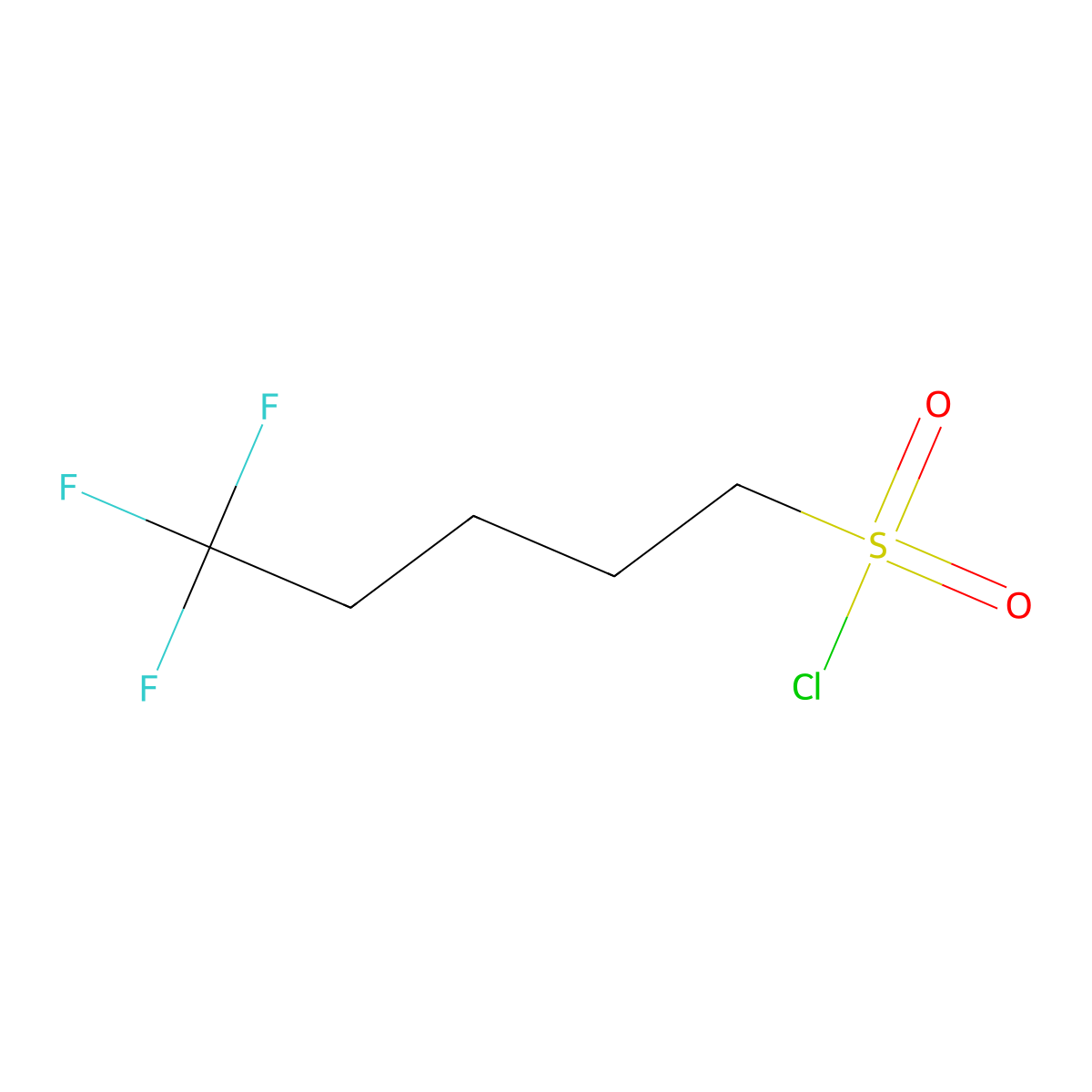 5,5,5-Trifluoropentane-1-sulfonyl chloride molecular structure, CAS 1349717-84-5