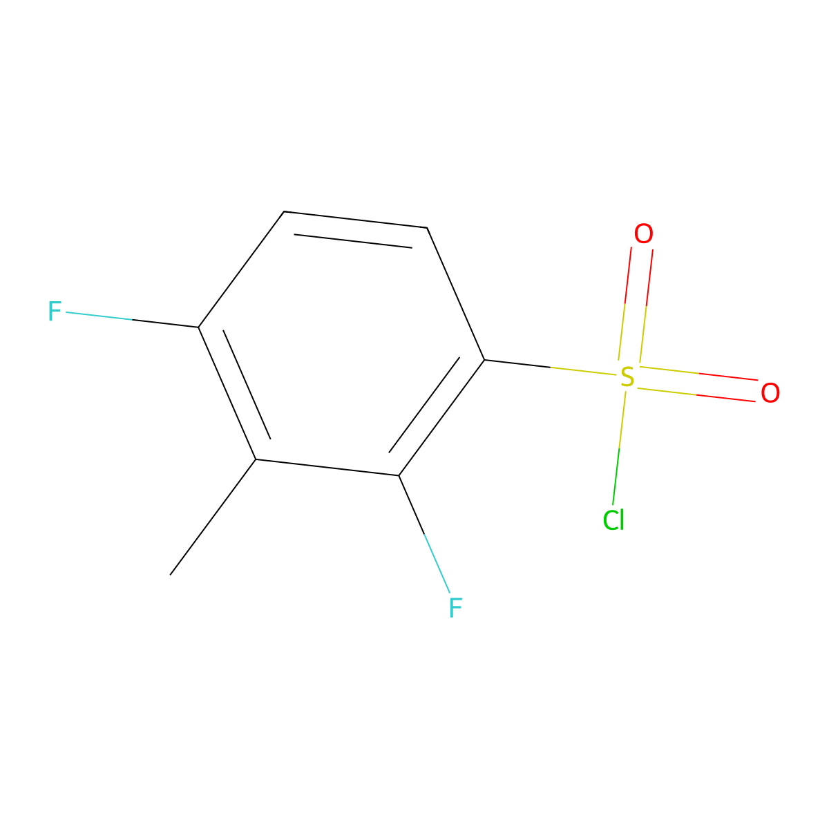 2,4-Difluoro-3-methylbenzenesulfonyl chloride molecular structure, CAS 1349717-93-6