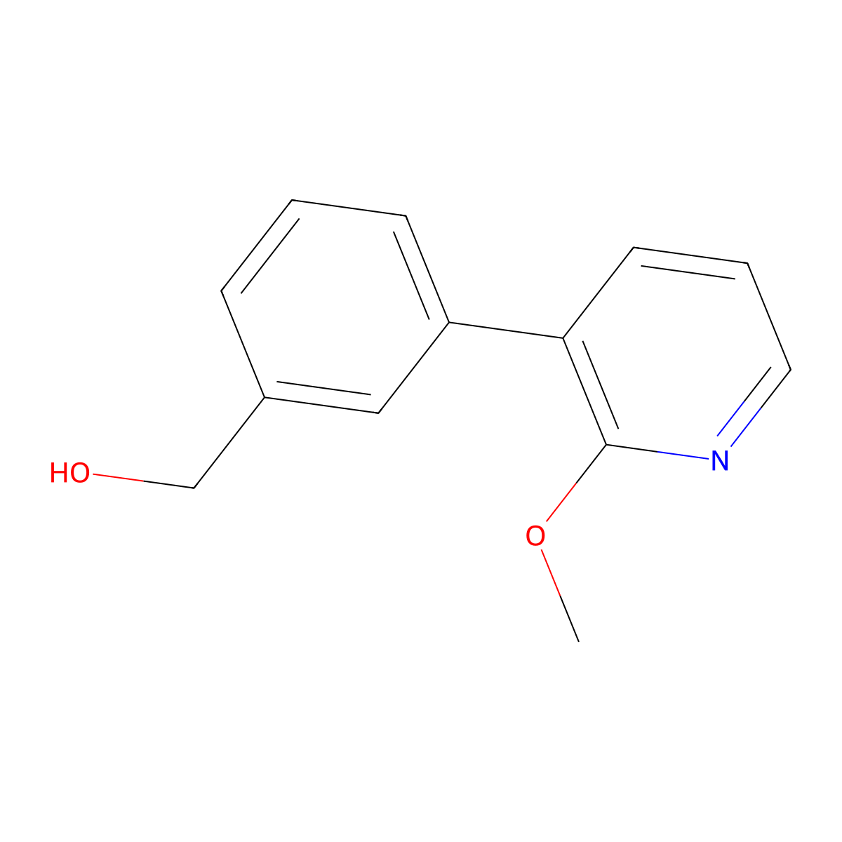 (3-(2-Methoxypyridin-3-yl)phenyl)methanol molecular structure, CAS 1349717-94-7