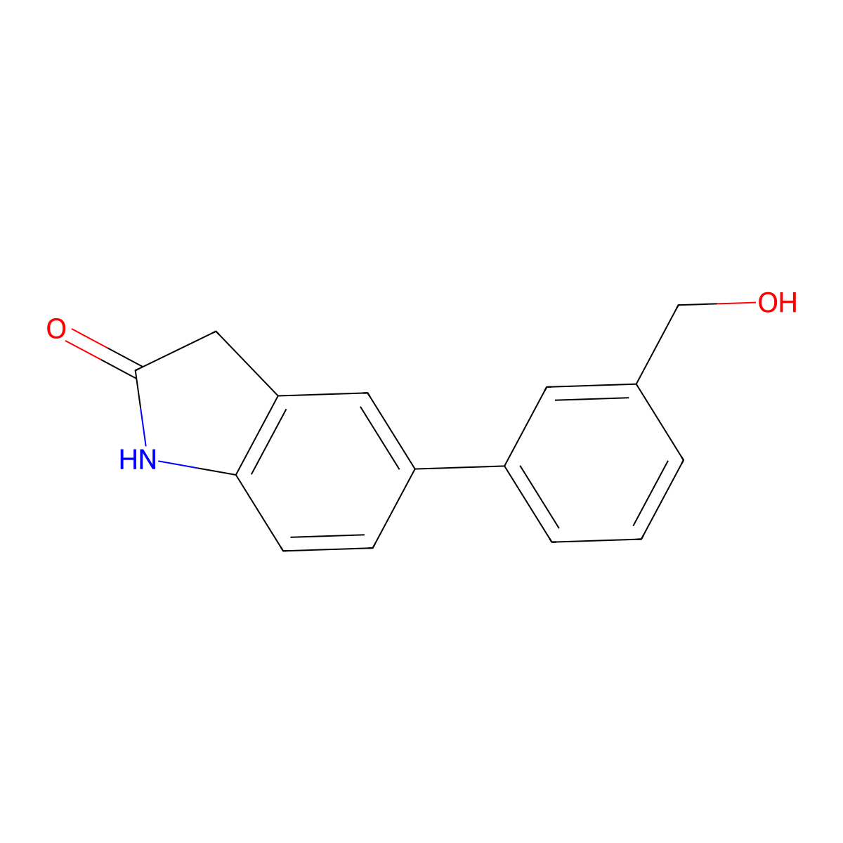 5-(3-(Hydroxymethyl)phenyl)indolin-2-one molecular structure, CAS 1349718-04-2