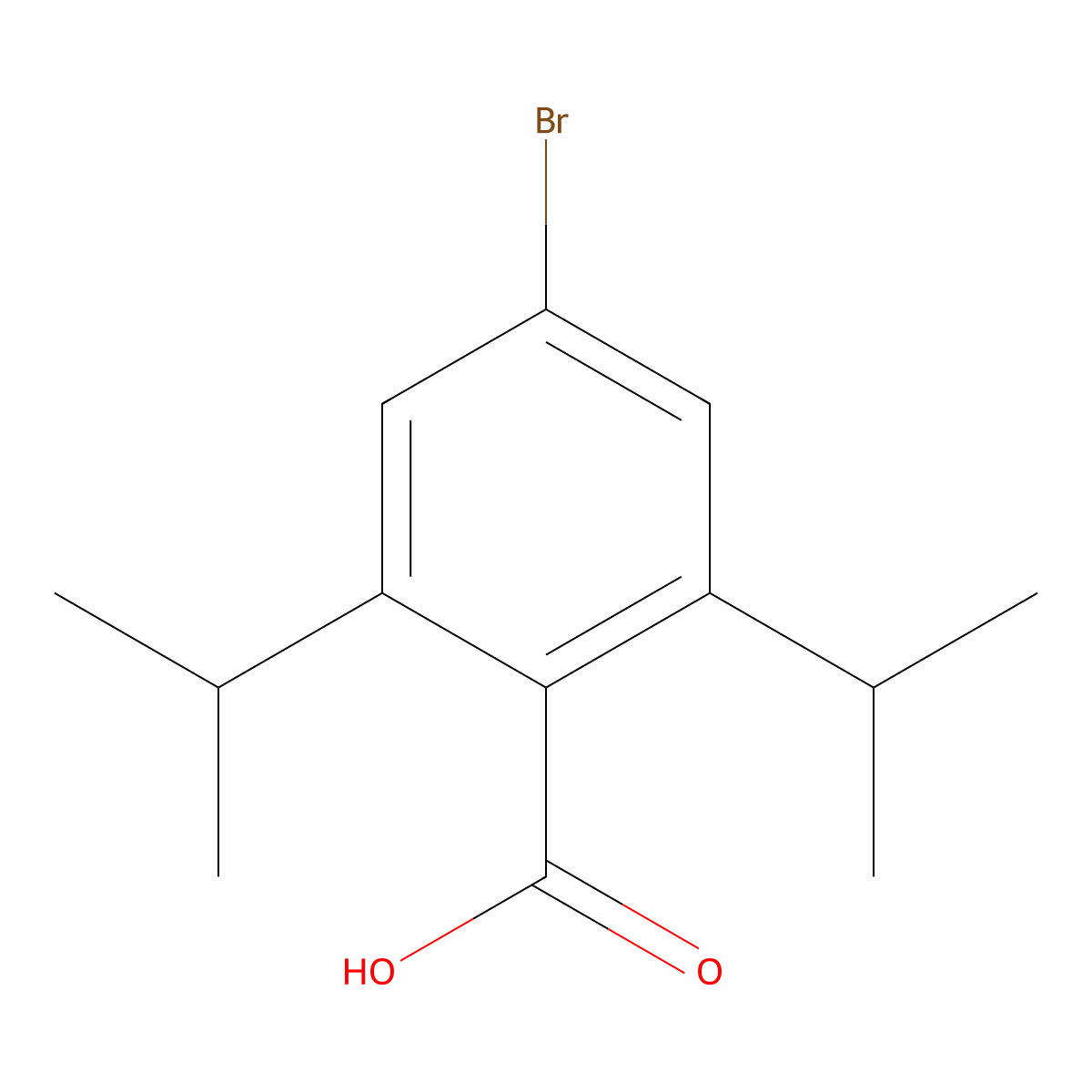 4-Bromo-2,6-diisopropylbenzoic acid molecular structure, CAS 1349718-11-1