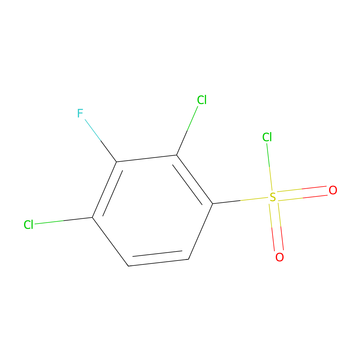 2,4-Dichloro-3-fluorobenzene-1-sulfonyl chloride molecular structure, CAS 1349718-19-9