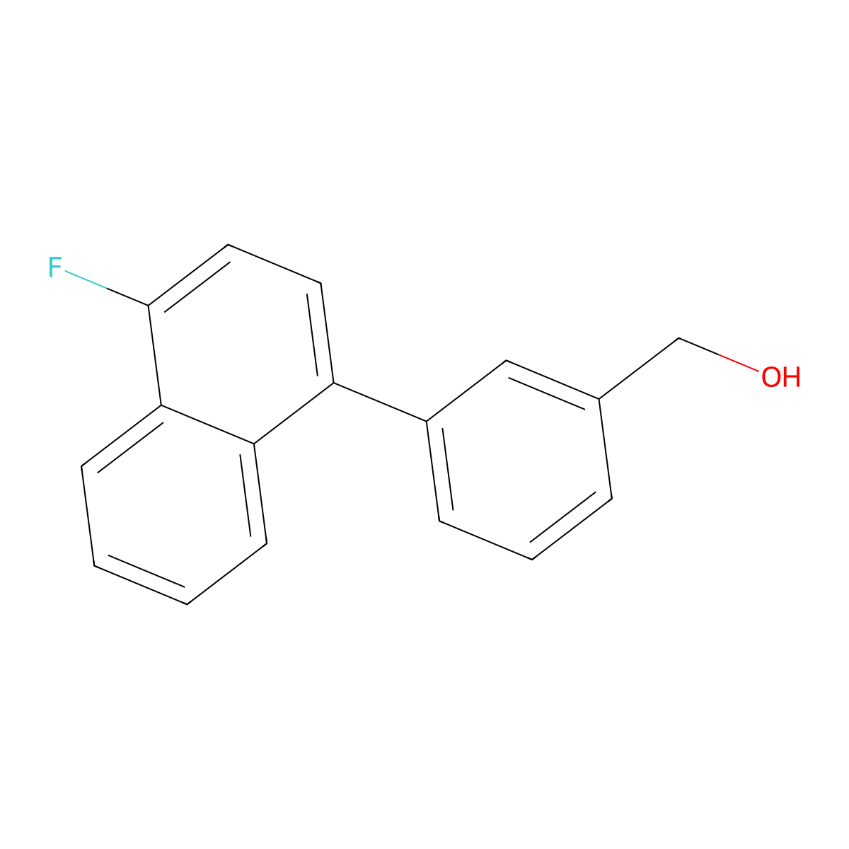 (3-(4-Fluoronaphthalen-1-yl)phenyl)methanol molecular structure, CAS 1349718-25-7