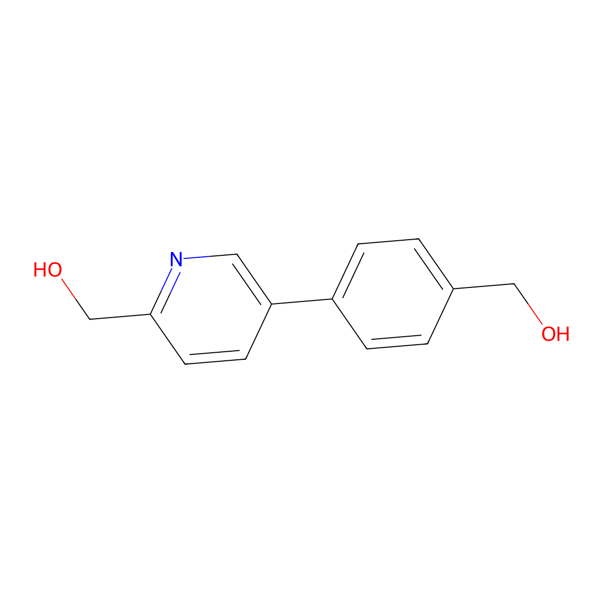 4-(6-Hydroxymethyl)pyridin-3-yl)benzyl alcohol molecular structure, CAS 1349718-39-3