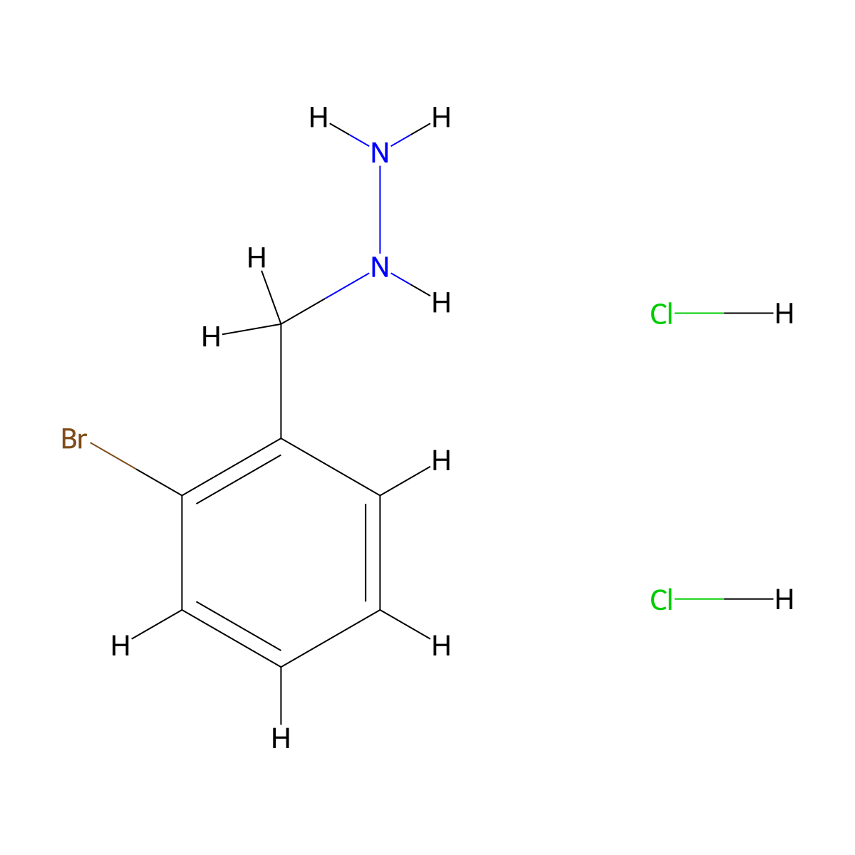(2-Bromobenzyl)hydrazine dihydrochloride molecular structure, CAS 1349718-46-2