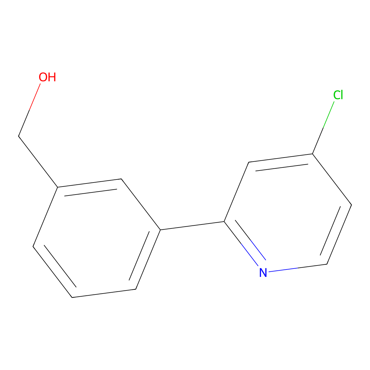 (3-(4-Chloropyridin-2-yl)phenyl)methanol molecular structure, CAS 1349718-47-3
