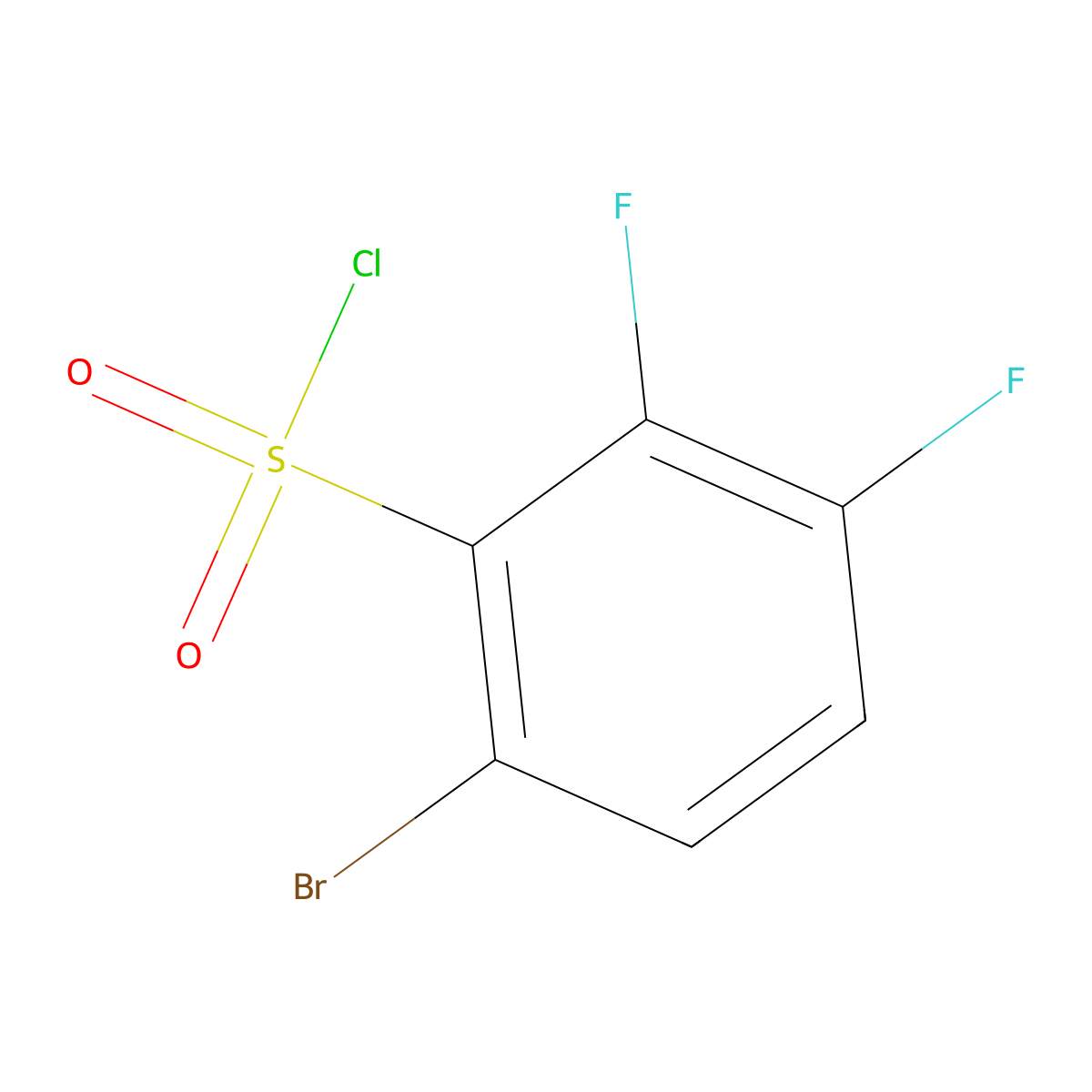 6-Bromo-2,3-difluorobenzene-1-sulfonyl chloride molecular structure, CAS 1349718-48-4