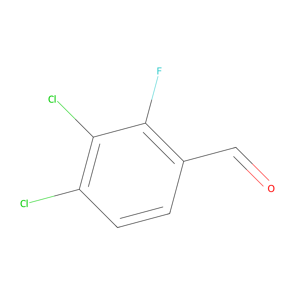Benzaldehyde, 3,4-dichloro-2-fluoro- molecular structure, CAS 1349718-54-2