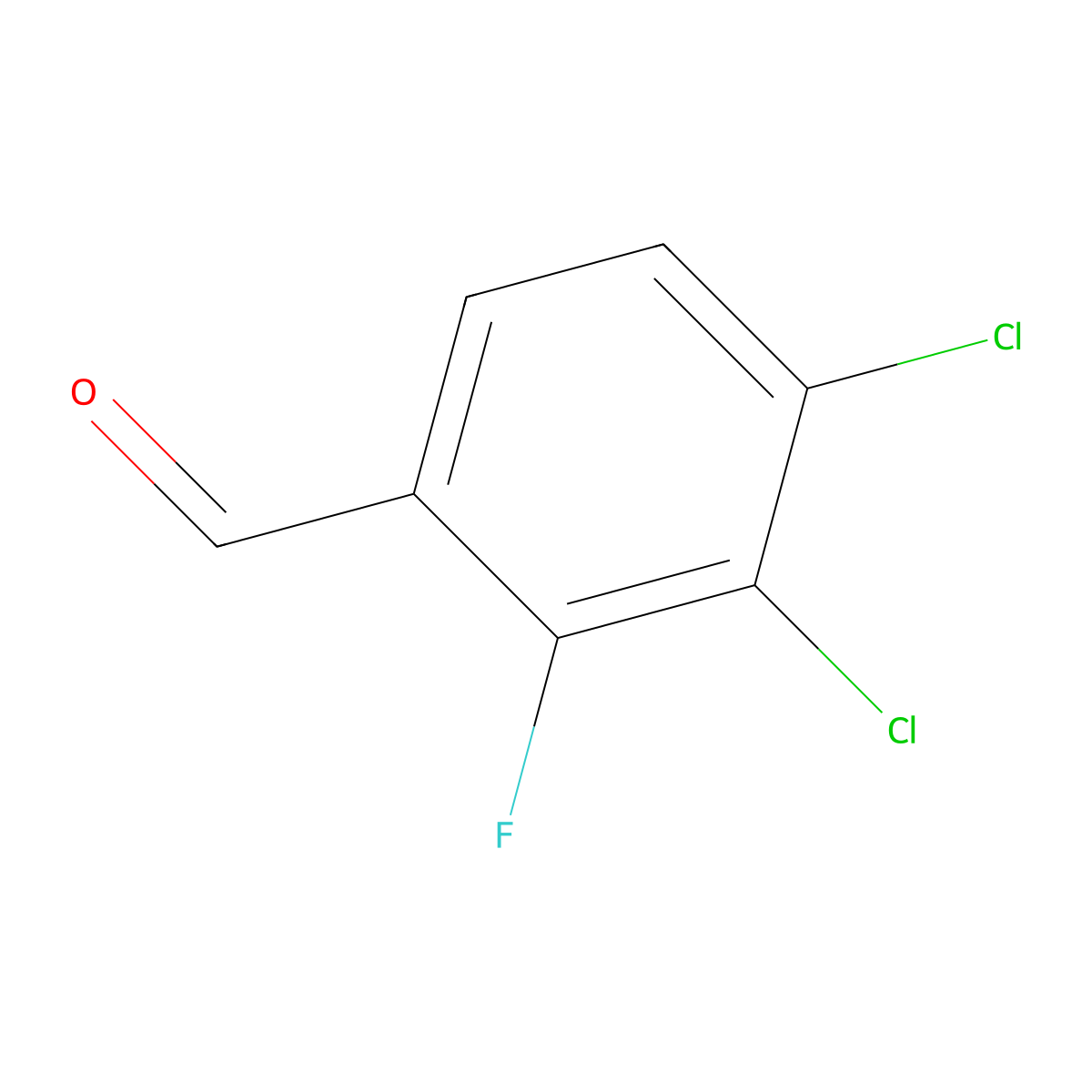 Benzaldehyde, 3,4-dichloro-2-fluoro- molecular structure, CAS 1349718-54-2
