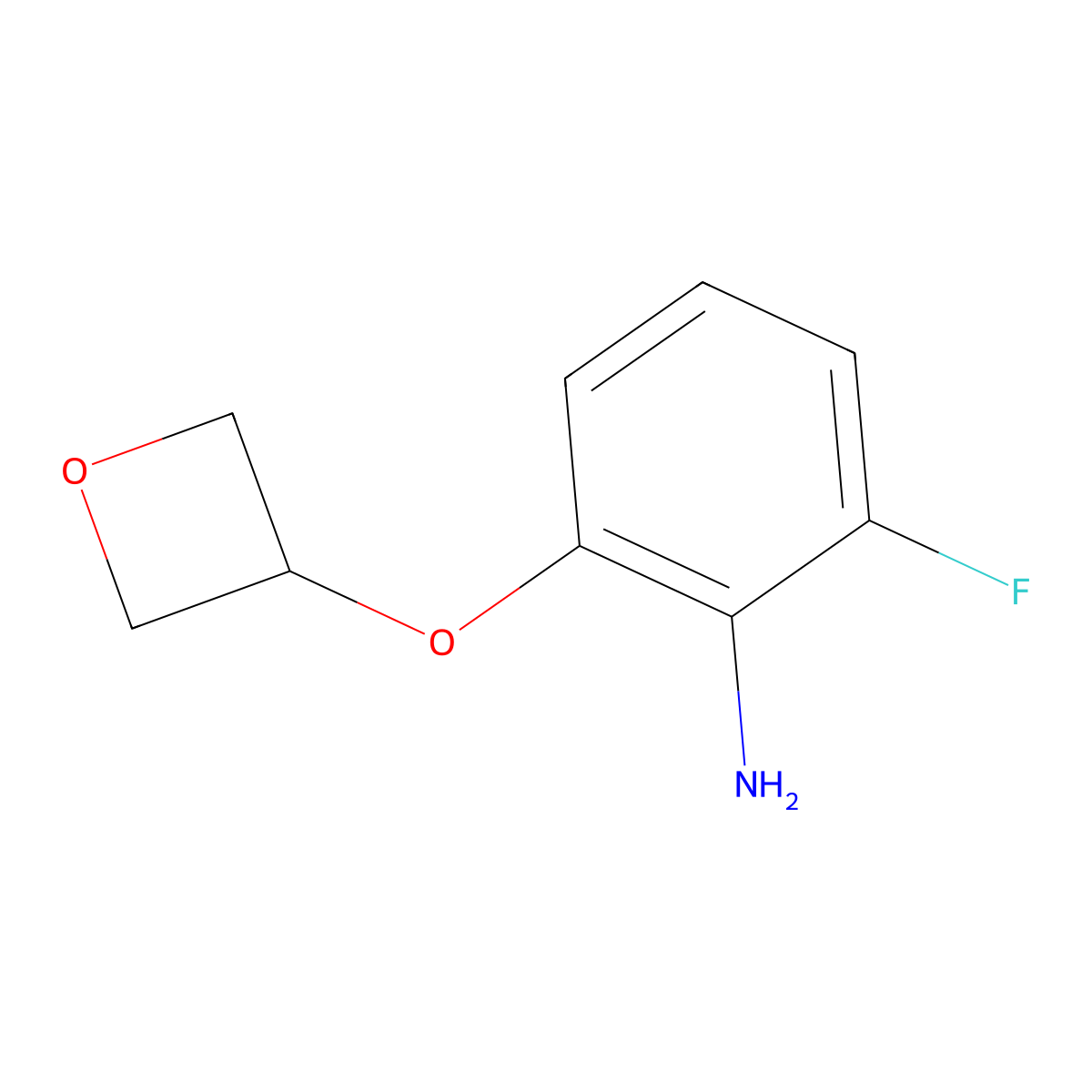 2-Fluoro-6-(oxetan-3-yloxy)aniline molecular structure, CAS 1349718-65-5