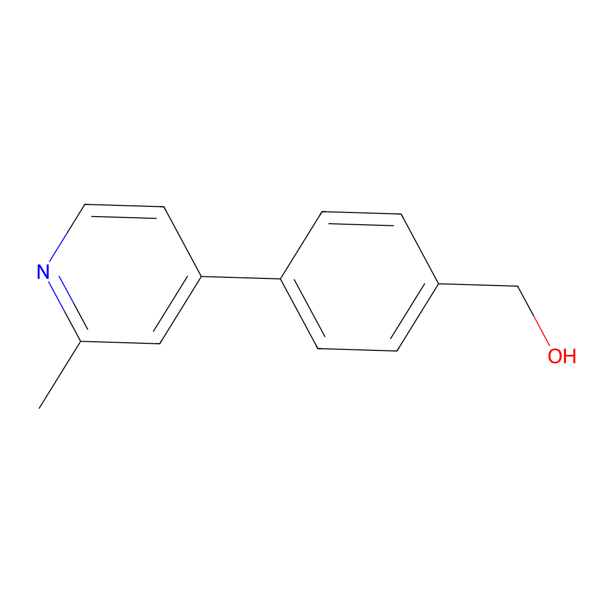 (4-(2-Methylpyridin-4-yl)phenyl)methanol molecular structure, CAS 1349718-66-6