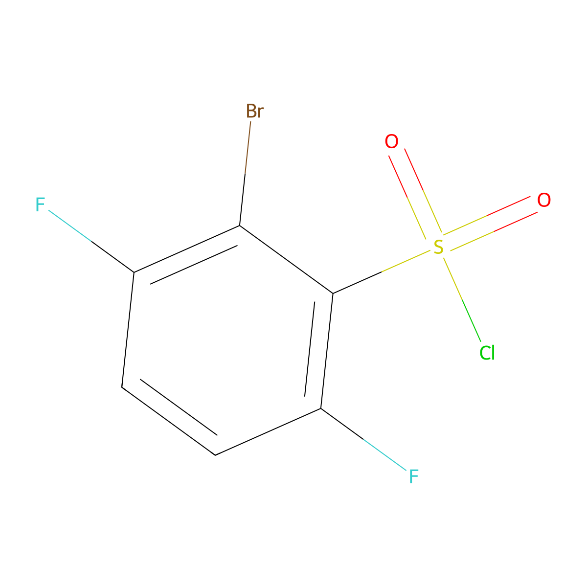 2-Bromo-3,6-difluorobenzenesulfonyl chloride molecular structure, CAS 1349718-72-4