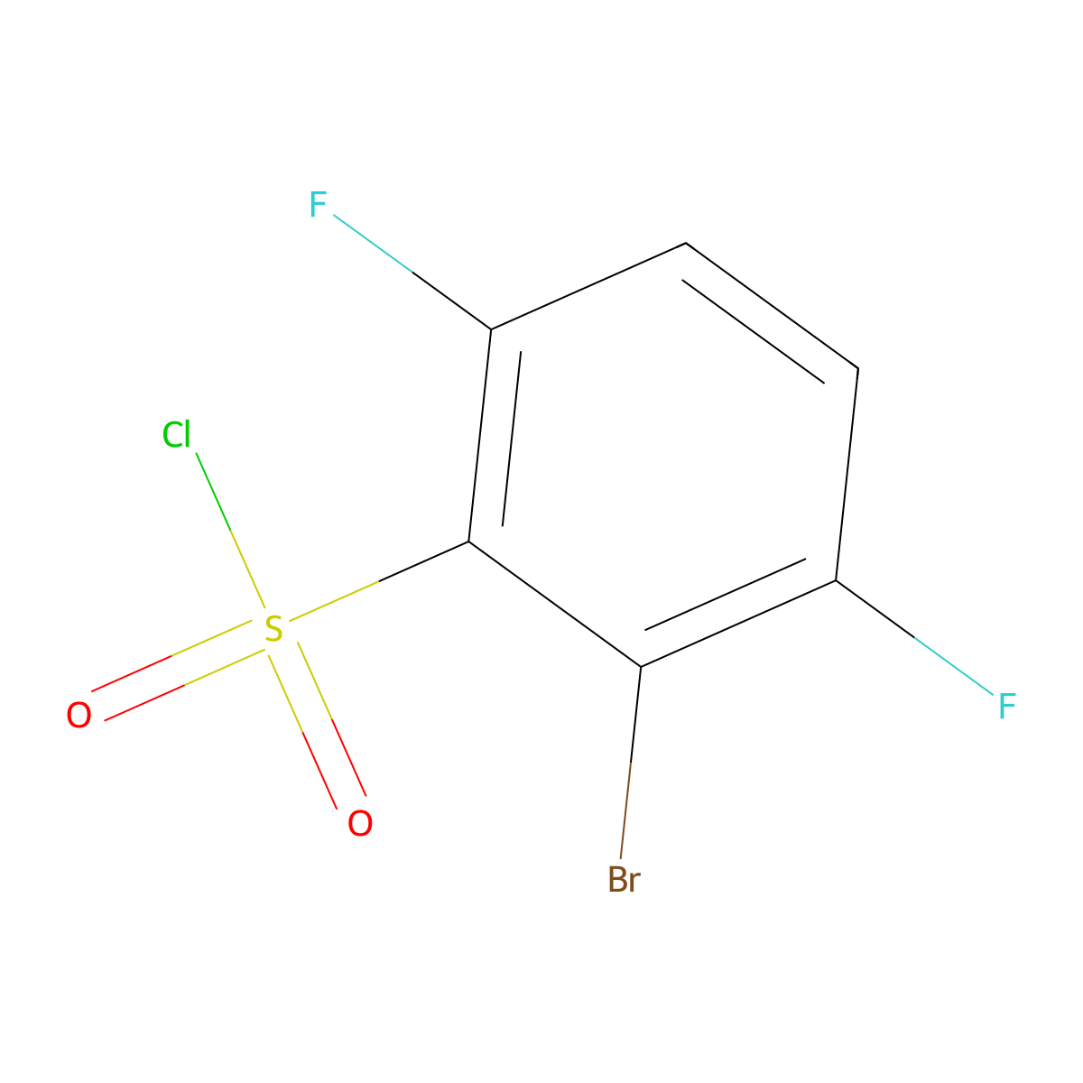 2-Bromo-3,6-difluorobenzenesulfonyl chloride molecular structure, CAS 1349718-72-4