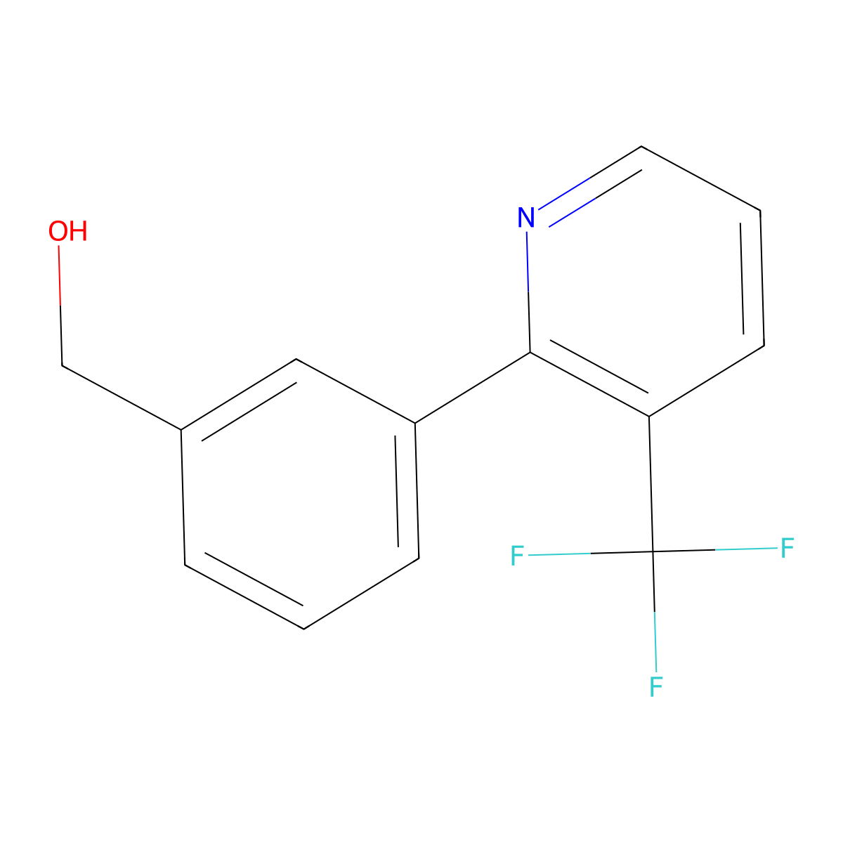{3-[3-(Trifluoromethyl)pyridin-2-yl]phenyl}methanol molecular structure, CAS 1349718-78-0