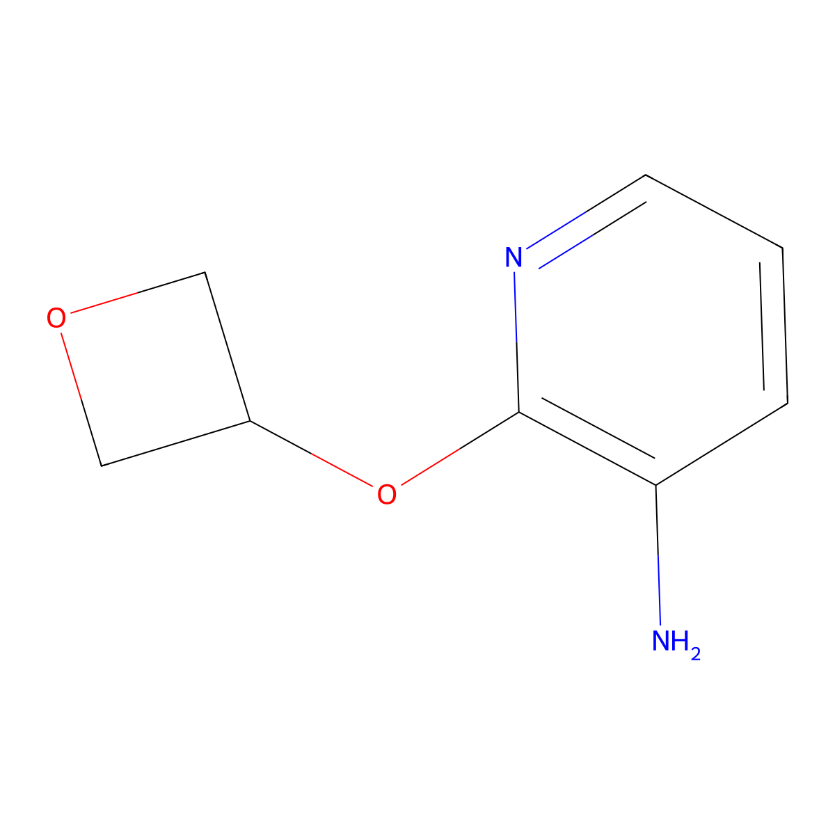 2-(Oxetan-3-yloxy)pyridin-3-amine molecular structure, CAS 1349718-81-5