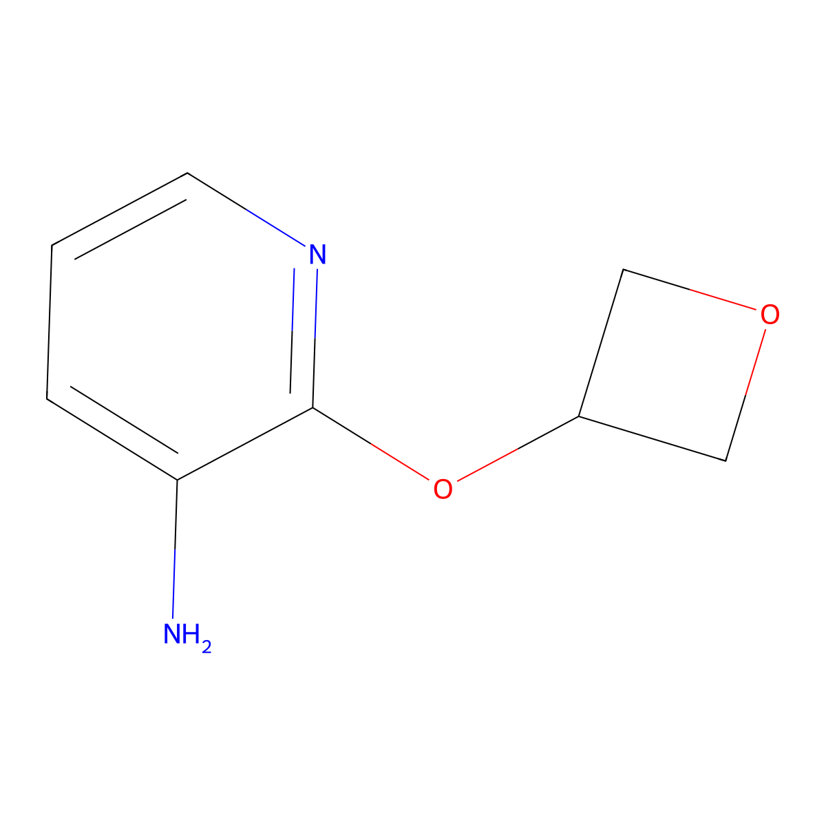 2-(Oxetan-3-yloxy)pyridin-3-amine molecular structure, CAS 1349718-81-5