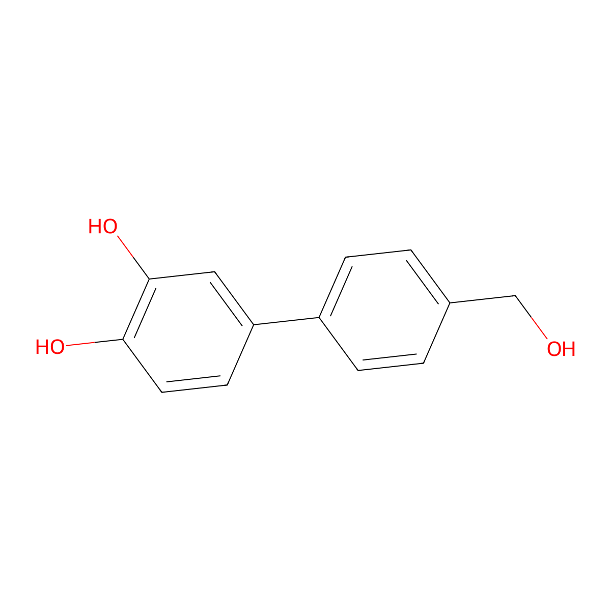 4'-(Hydroxymethyl)-[1,1'-biphenyl]-3,4-diol molecular structure, CAS 1349718-88-2