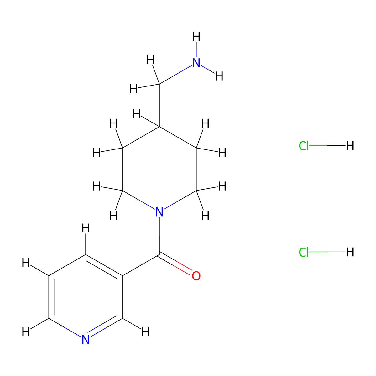 [4-(Aminomethyl)piperidin-1-yl](pyridin-3-yl)methanone dihydrochloride molecular structure, CAS 1349719-00-1
