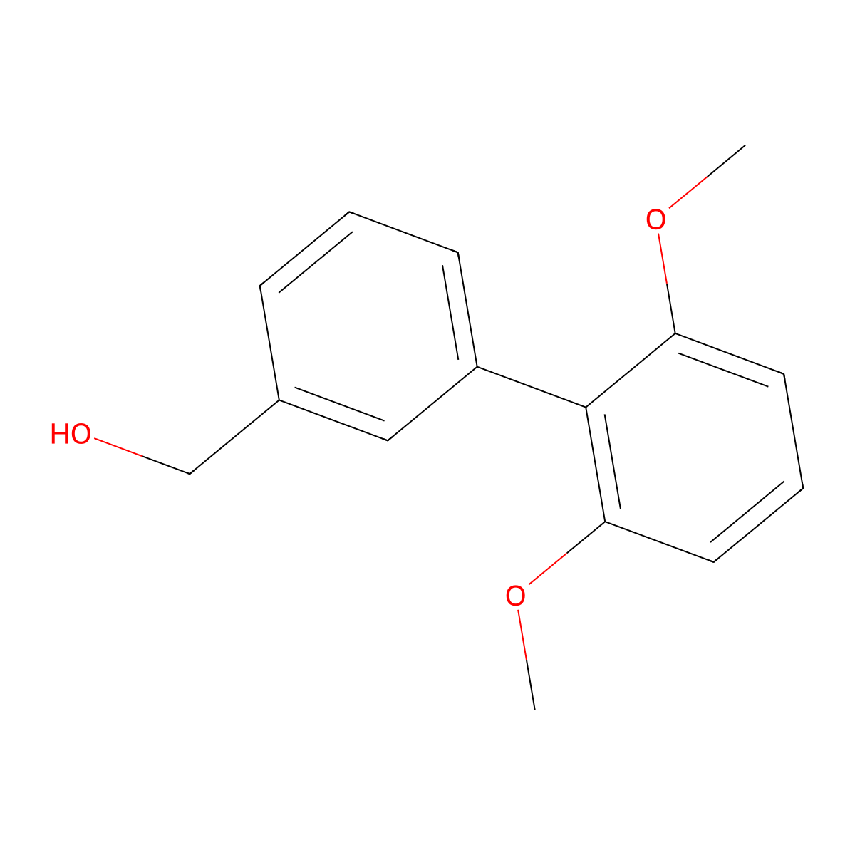 (2',6'-Dimethoxy-[1,1'-biphenyl]-3-yl)methanol molecular structure, CAS 1349719-01-2
