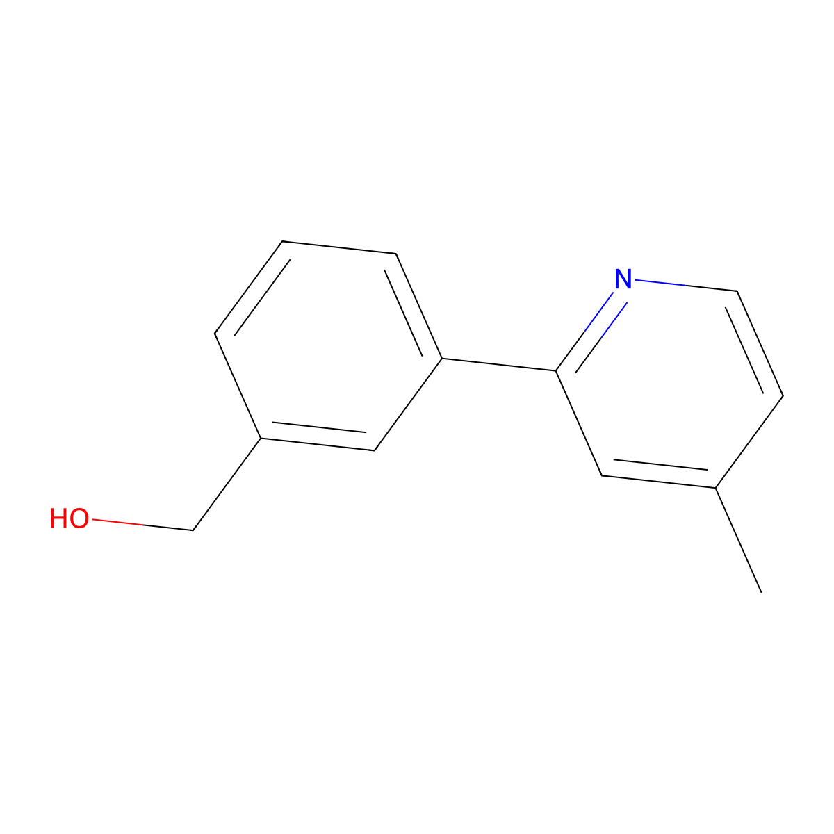 (3-(4-Methylpyridin-2-yl)phenyl)methanol molecular structure, CAS 1349719-03-4