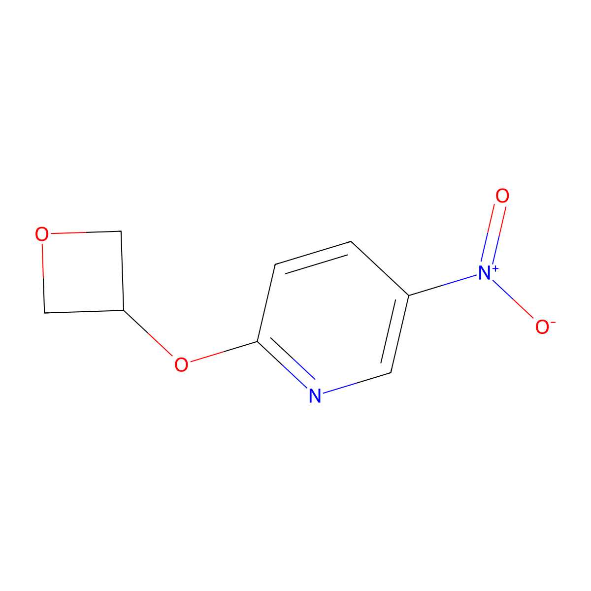5-Nitro-2-(oxetan-3-yloxy)pyridine molecular structure, CAS 1349719-05-6
