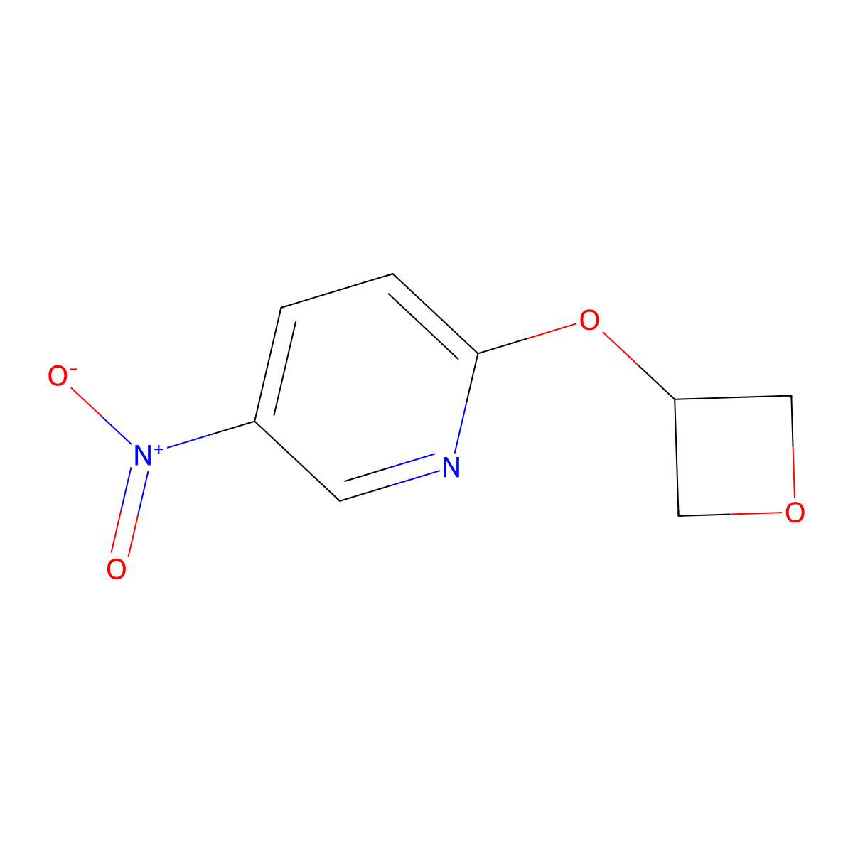 5-Nitro-2-(oxetan-3-yloxy)pyridine molecular structure, CAS 1349719-05-6