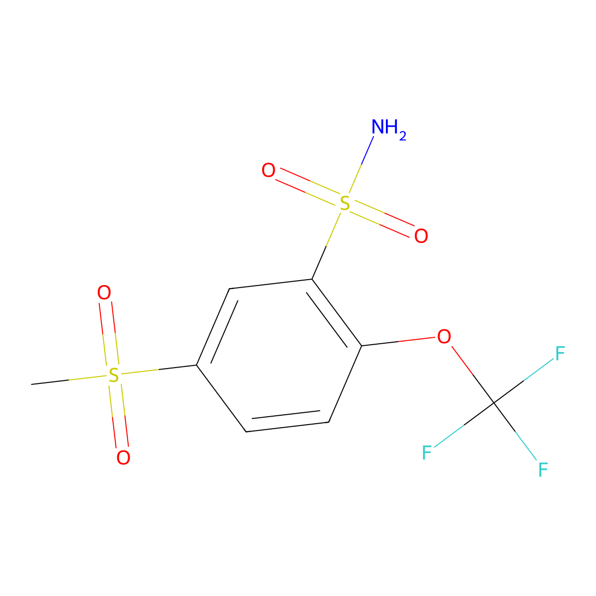 5-(Methylsulfonyl)-2-(trifluoromethoxy)benzenesulfonamide molecular structure, CAS 1349719-11-4