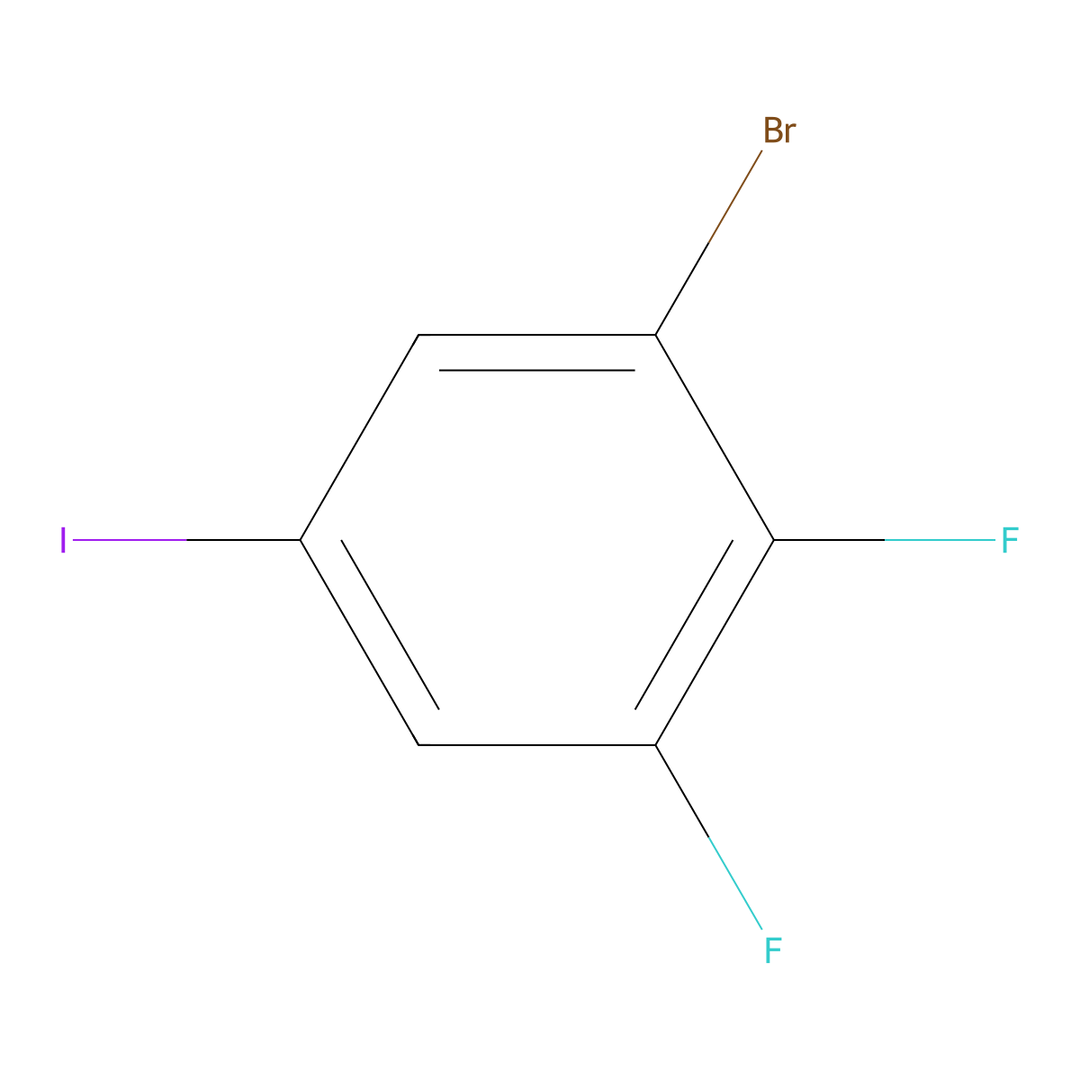 1-Bromo-2,3-difluoro-5-iodobenzene molecular structure, CAS 1349719-12-5