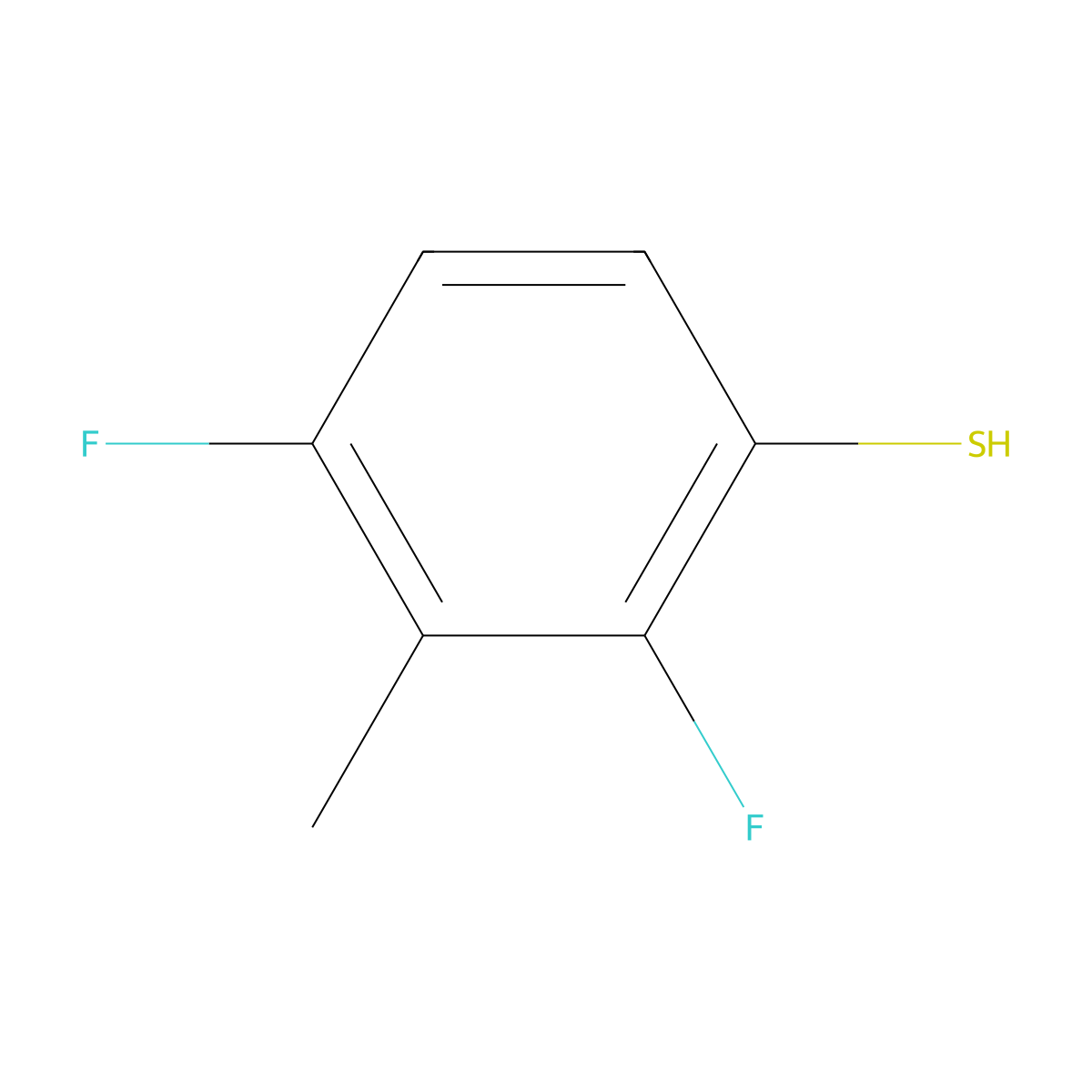 2,4-Difluoro-3-methylbenzenethiol molecular structure, CAS 1349719-15-8