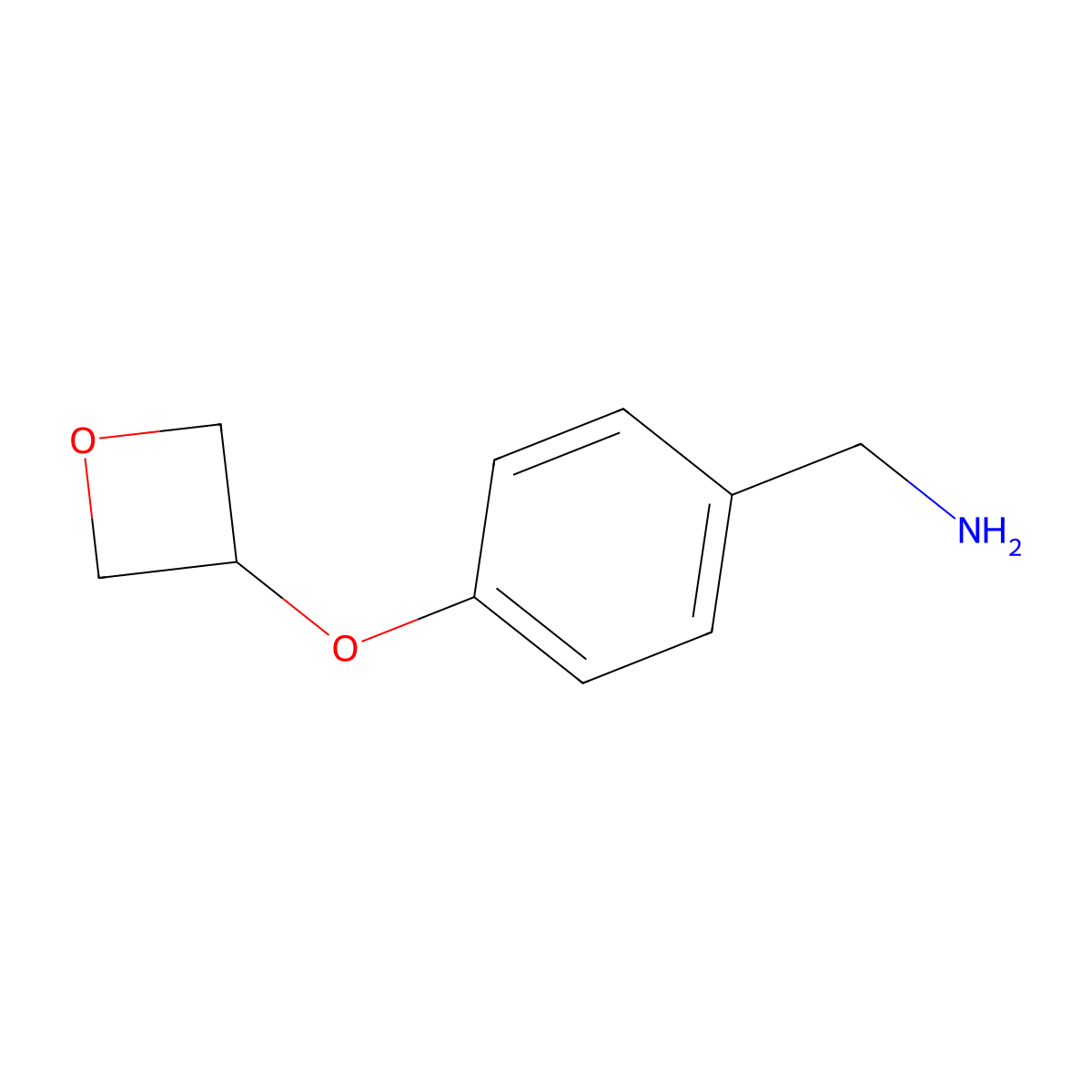[4-(Oxetan-3-yloxy)phenyl]methanamine molecular structure, CAS 1349719-23-8